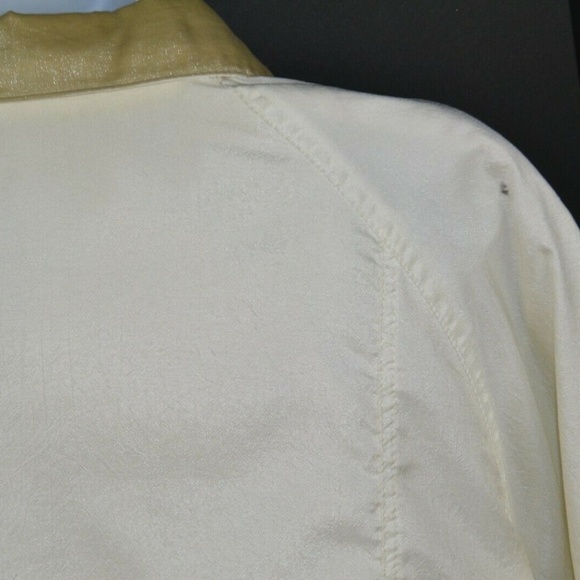 Vtg 1990's Cureent Seen Jacket, Crinkle Polyester, Glitter Trim Deadstock - Picture 6 of 7